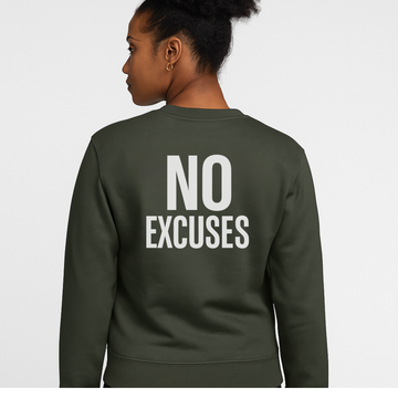 DTP “No Excuses” Edition – Unisex Mid-Weight Crewneck